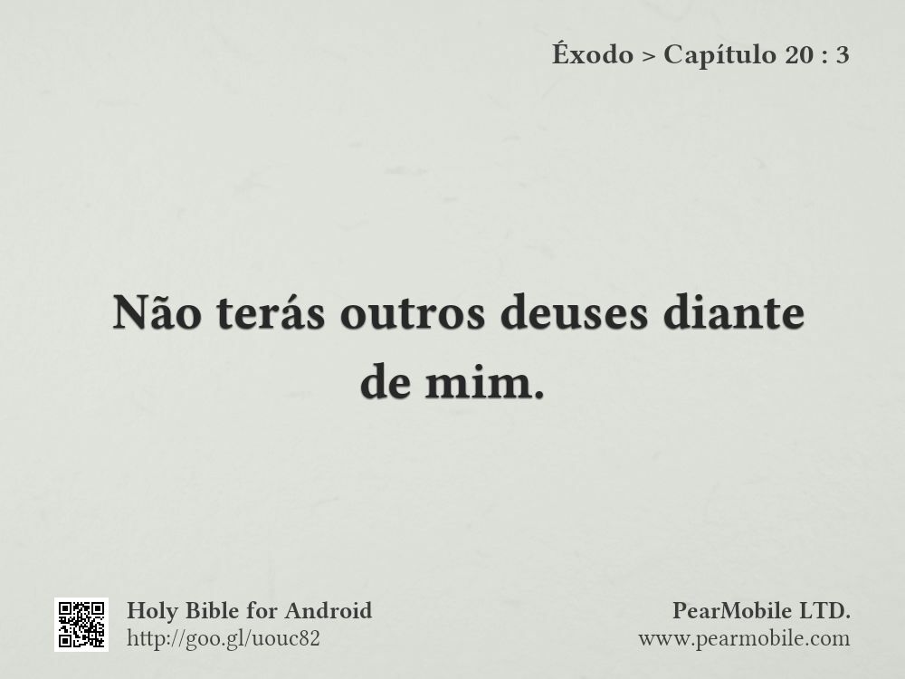 Éxodo, Capítulo 20:3